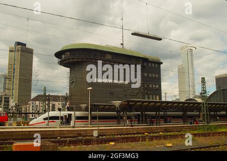 Torre del segnale della stazione centrale di Francoforte Foto Stock