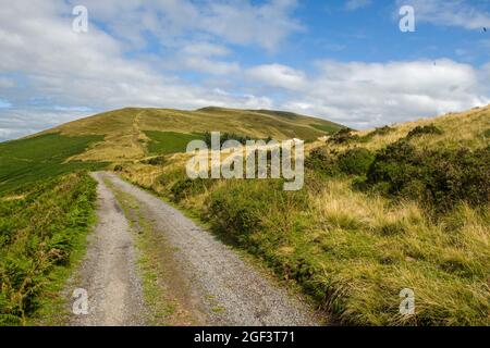 Tor y Foel Hill visto da Bwlch y Waun sopra la Valle di Talybont, Parco Nazionale di Brecon Beacons Foto Stock