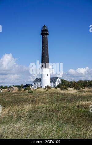 Saare, Estonia - 14 agosto 2021: Il faro Sorve sull'isola di Saaremaa Foto Stock