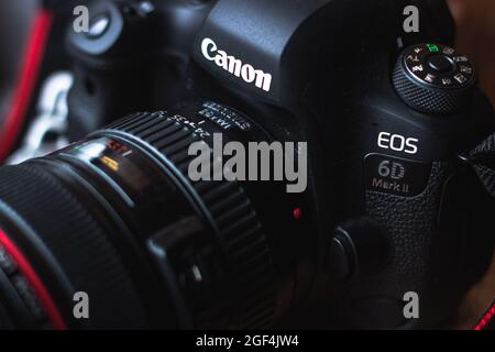 Canon EOS 6d Mark 2 e Canon 24-105L USM Foto Stock
