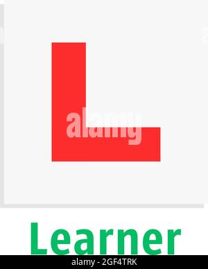 icona della piastra di guida per allievi semplici Illustrazione Vettoriale