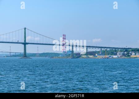 Halifax, Canada - 10 agosto 2021: Macdonald Bridge Foto Stock