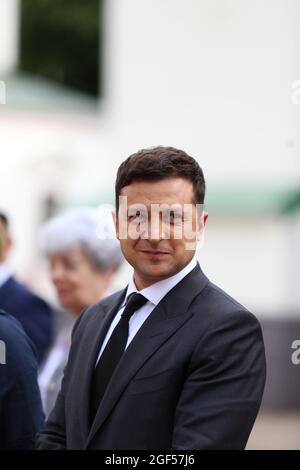 Kiev, Ucraina. 23 Agosto 2021. Volodymyr Zelensky Presidente dell'Ucraina durante il Vertice di Kyiv di prima Signore e Signori. L'evento è stato organizzato su iniziativa di Olena Zelenska, la moglie del Presidente dell'Ucraina. Credit: SOPA Images Limited/Alamy Live News Foto Stock