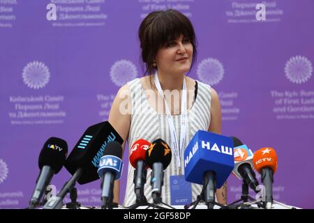 Kiev, Ucraina. 23 Agosto 2021. Sahra Karimi Direttore afghano durante il Vertice di Kyiv di prima Signore e Signori. L'evento è stato organizzato su iniziativa di Olena Zelenska, la moglie del Presidente dell'Ucraina. (Foto di Mohammad Javad Abjoushak/SOPA Images/Sipa USA) Credit: Sipa USA/Alamy Live News Foto Stock