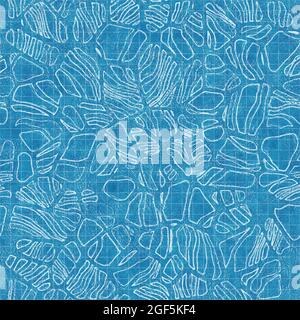 Motivo blu blu brillante senza cuciture per tessuti e stampe Foto Stock