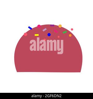 Caramelle colorate su uno sfondo isolato. Dessert. Ora del tè. Elementi di progettazione. Cibo malsano. Illustrazione piatta. Illustrazione Vettoriale