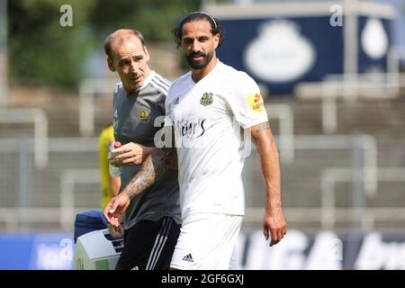 Dortmund, Germania. 21 ago 2021. Primo: 21.08.2021 Fuvublall: Calcio: 3° Bundesliga stagione 2021/22 BVB; Borussia Dortmund U23 - 1. FC Saarbruecken, Saarbruecken. 0-0 Adriano Grimaldi, FCS, Credit: dpa/Alamy Live News Foto Stock