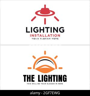 Impianti di illuminazione business logo design Illustrazione Vettoriale