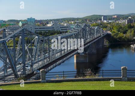 Alexandra Bridge, Ottawa, provincia di Ontario, Canada Foto Stock