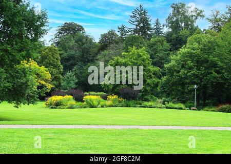 Il parco Wertwiesen a Heilbronn, Germania, Europa. Foto Stock