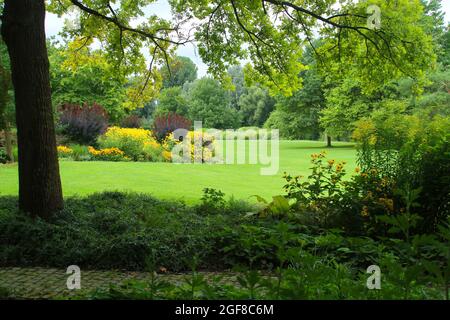 Il parco Wertwiesen a Heilbronn, Germania, Europa. Foto Stock