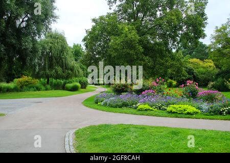 Il parco Wertwiesen a Heilbronn, Germania, Europa Foto Stock