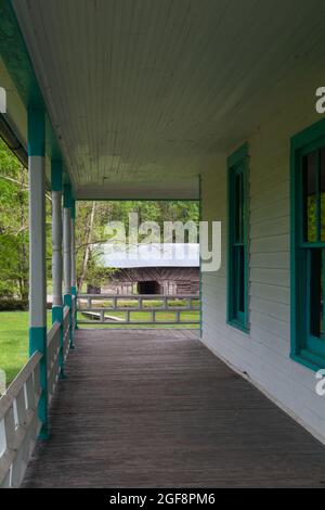 Hiram Caldwell House a Cataloochee Cove nel Great Smoky Mountains National Park nel North Carolina Foto Stock