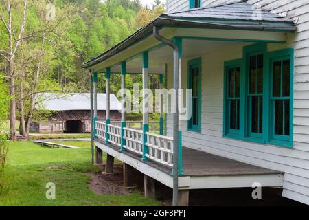 Hiram Caldwell House a Cataloochee Cove nel Great Smoky Mountains National Park nel North Carolina Foto Stock