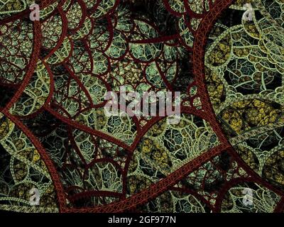 Complessa Flame Fractal Art Foto Stock