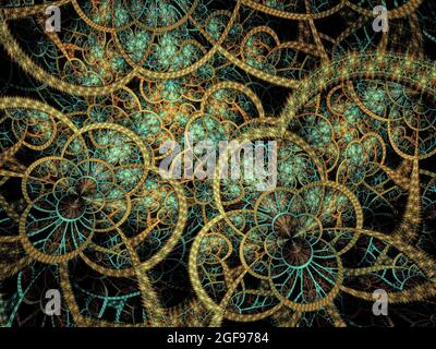 Complessa Flame Fractal Art Foto Stock
