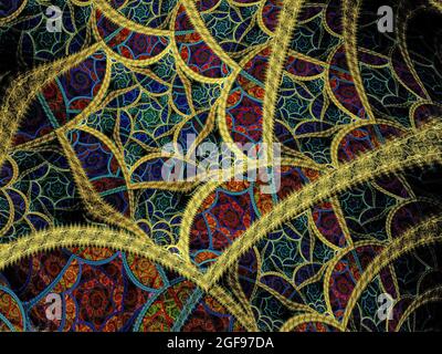 Complessa Flame Fractal Art Foto Stock