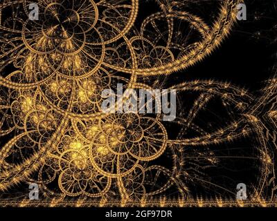 Complessa Flame Fractal Art Foto Stock