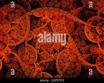 Complessa Flame Fractal Art Foto Stock