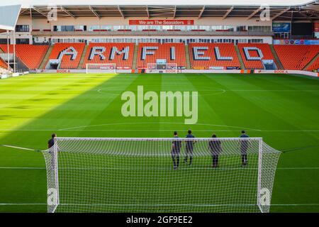 Blackpool, Regno Unito. 24 agosto 2021. Immagini generali prima della partita della Carabao Cup tra Blackpool e Sunderland a Bloomfield Road, Blackpool, Inghilterra, il 24 agosto 2021. Foto di Sam Fielding/prime Media Images. Credit: Prime Media Images/Alamy Live News Foto Stock