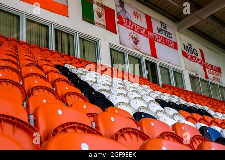 Blackpool, Regno Unito. 24 agosto 2021. Immagini generali prima della partita della Carabao Cup tra Blackpool e Sunderland a Bloomfield Road, Blackpool, Inghilterra, il 24 agosto 2021. Foto di Sam Fielding/prime Media Images. Credit: Prime Media Images/Alamy Live News Foto Stock