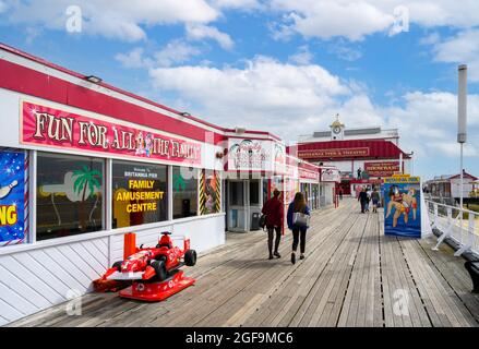 Molo di Britannia, Great Yarmouth, Norfolk, East Anglia, Inghilterra, REGNO UNITO Foto Stock