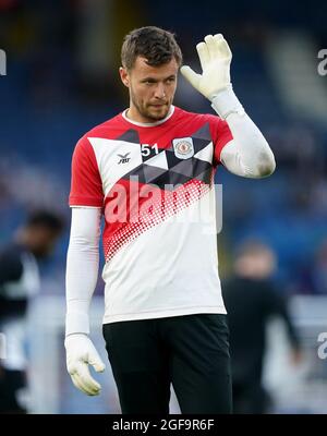 Il portiere di Crewe Alexandra Dave Richards davanti alla seconda partita della Carabao Cup a Elland Road, Leeds. Data foto: Martedì 24 agosto 2021. Foto Stock