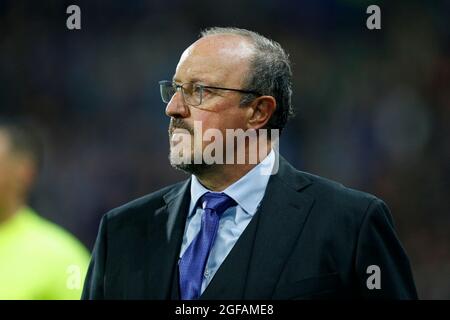 Huddersfield, Regno Unito. 24 agosto 2021. Rafa Be'Danzez manager di Everton a Huddersfield, Regno Unito, il 24/2021. (Foto di ben Early/News Images/Sipa USA) Credit: Sipa USA/Alamy Live News Foto Stock