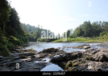 Una veduta panoramica della Gola di Quechee in Vermont Foto Stock