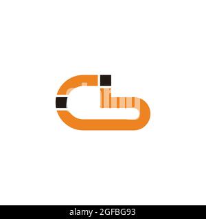 lettera cb vettore di logo semplice con linea a infinito geometrica Illustrazione Vettoriale