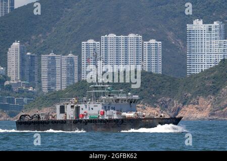 Hong Kong Police Launch 56, a sud di Repulse Bay, Hong Kong South Waters, South China Sea, China 22 agosto 2021 Foto Stock