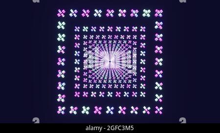 Galleria di forme geometriche 4K UHD illustrazione 3D Foto Stock