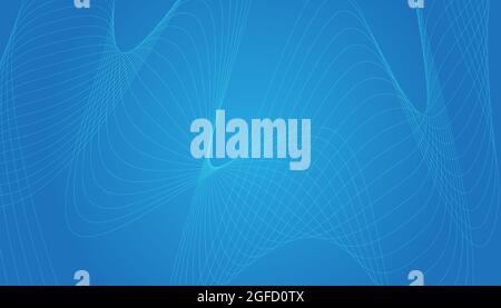 Sfondo astratto con linee curve ondulate. Illustrazione vettoriale per la progettazione. Onda da linee Illustrazione Vettoriale