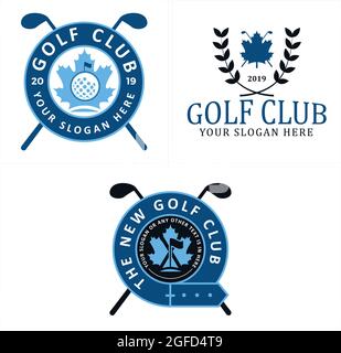 Logo vettore emblema golf Illustrazione Vettoriale