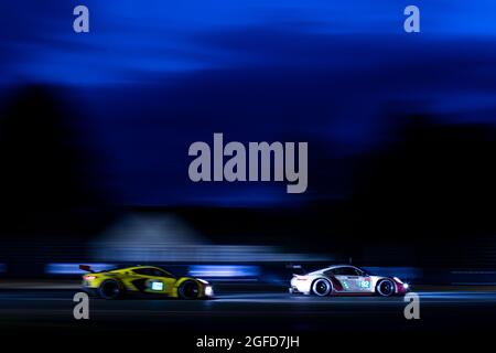 Le Mans, Frankreich. 21 Agosto 2021. Porsche 911 RSR, Porsche GT Team (# 92), Kevin Estre (F), Neel Jani (CH), Michael Christensen (DK) credito: dpa/Alamy Live News Foto Stock