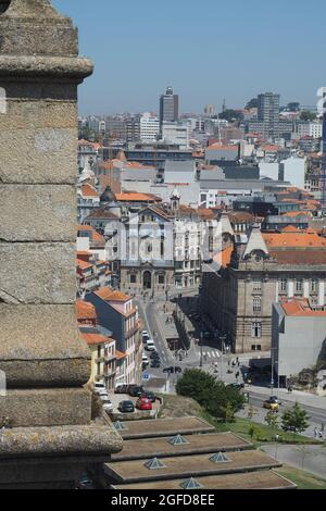 Vista sulla città di Porto dalla cima della cattedrale, Portogallo Foto Stock