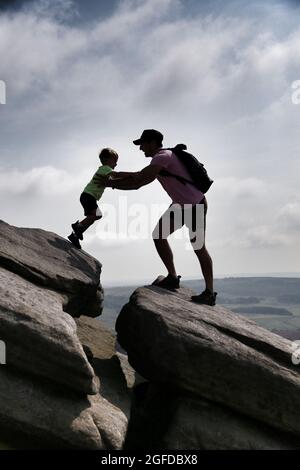 Salto della fede Foto Stock