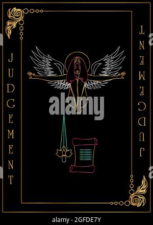 Giudizio della carta Tarocchi Illustrazione Vettoriale