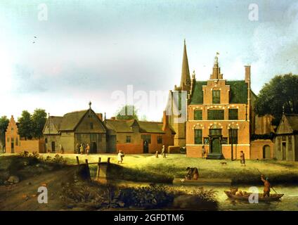 Vista di Assendelft di Pieter Jansz Saenredam 1587-1665, olandese, Paesi Bassi. (Asmendelft 1597-1665 Haarlem), Foto Stock