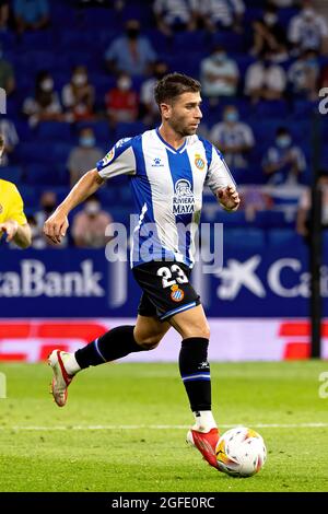 BARCELLONA - AGO 21: Embarba durante la partita la Liga tra RCD Espanyol e Villarreal CF allo stadio RCDE il 21 agosto 2021 a Barcellona, Spagna Foto Stock