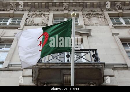 Ambasciata d'Algeria a Riding House Street a Londra Foto Stock