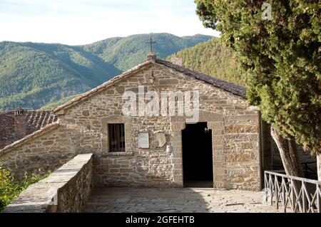 Eremo dedicato a San Francesco d'Assisi, Montecale, Toscana, Italia Foto Stock