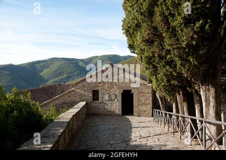 Eremo dedicato a San Francesco d'Assisi, Montecasale, Toscana, Italia Foto Stock