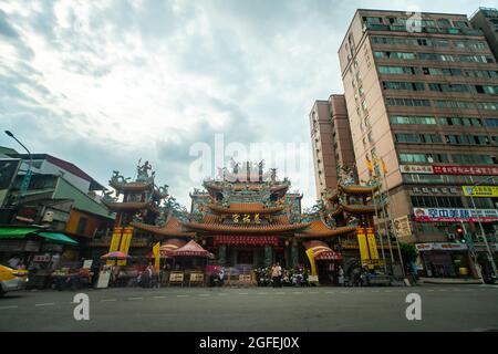 Vista del Tempio di Ciyou nel quartiere di Songshan Foto Stock