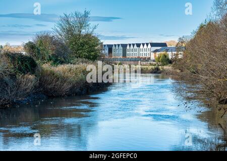 Fiume Medway nel Kent vicino Aylesford, Maidstone, Kent Foto Stock