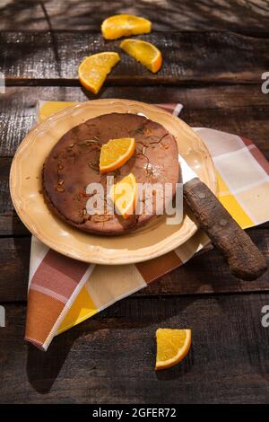 Prodotto con casagne di farina e buccia d'arancia Foto Stock