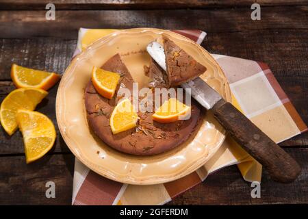 Prodotto con casagne di farina e buccia d'arancia Foto Stock