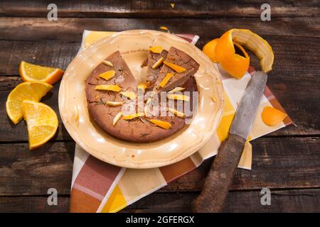 Prodotto con casagne di farina e buccia d'arancia Foto Stock