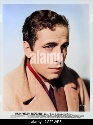 Ritratto colorato di Humphrey Bogart (Warner Bros., fine anni '30) Foto Stock