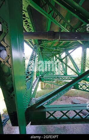 Heath M Robinson Memorial Cut River Bridge Foto Stock